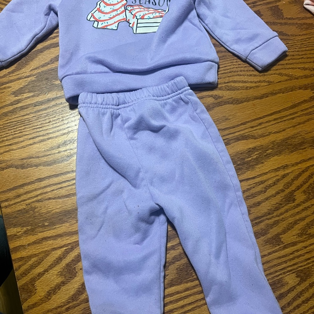 Kids Lavender Sweatpants Set